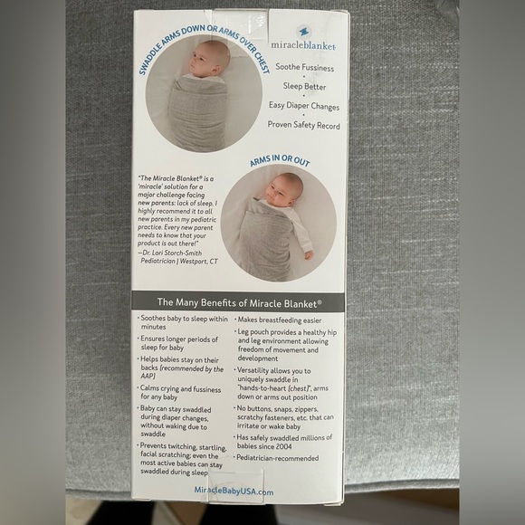 Miracle blanket swaddle NWT.  Newborn - 14 weeks. Aqua stars pattern. - Picture 2 of 5